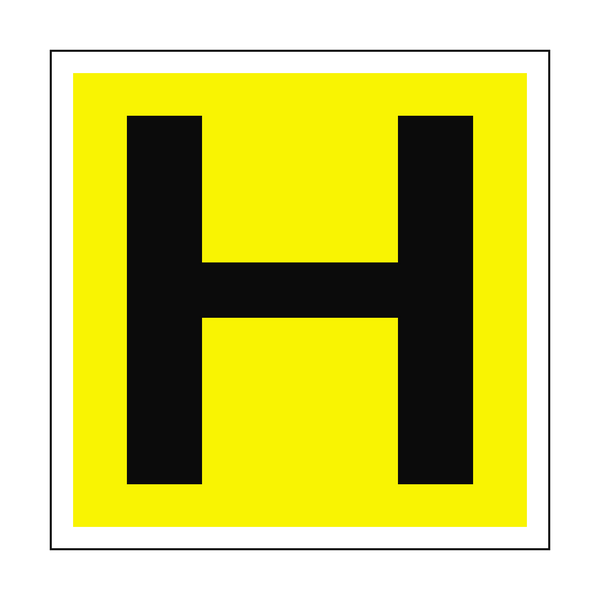 Hydrant H Location Safety Sign - PVC Safety Signs