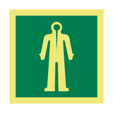Immersion Suit Symbol Sign - PVC Safety Signs