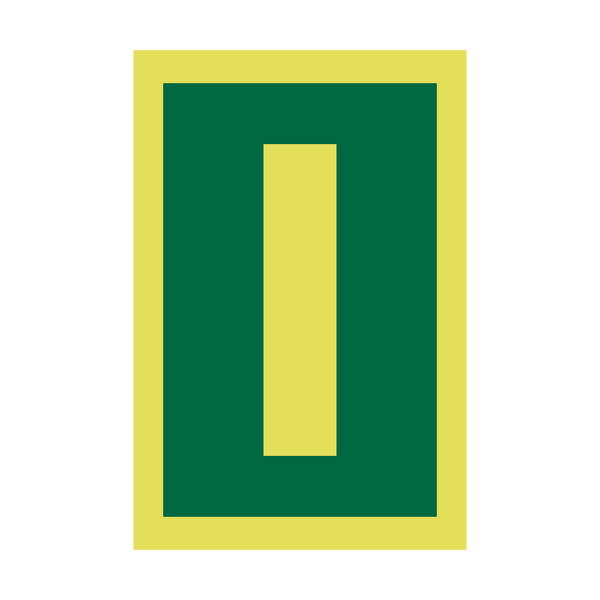 IMO Letter I Sign Photoluminescent - PVC Safety Signs
