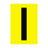Letter I Yellow Sign - PVC Safety Signs
