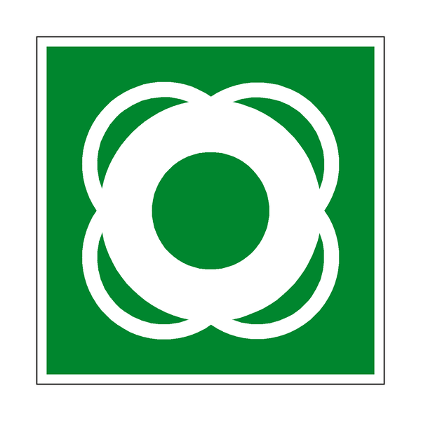 Lifebuoy Symbol Sign - PVC Safety Signs