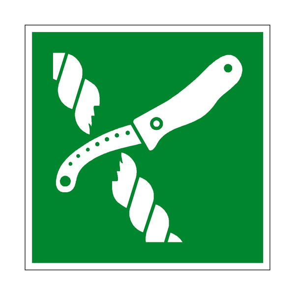Liferaft Knife Symbol Sign - PVC Safety Signs