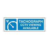 MOT Tachograph CCTV Viewing Sign - PVC Safety Signs