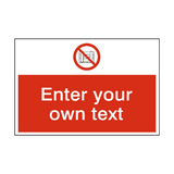 No Obstruction Custom Safety Sign - PVC Safety Signs