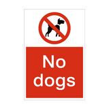 No Dogs Sign - PVC Safety Signs