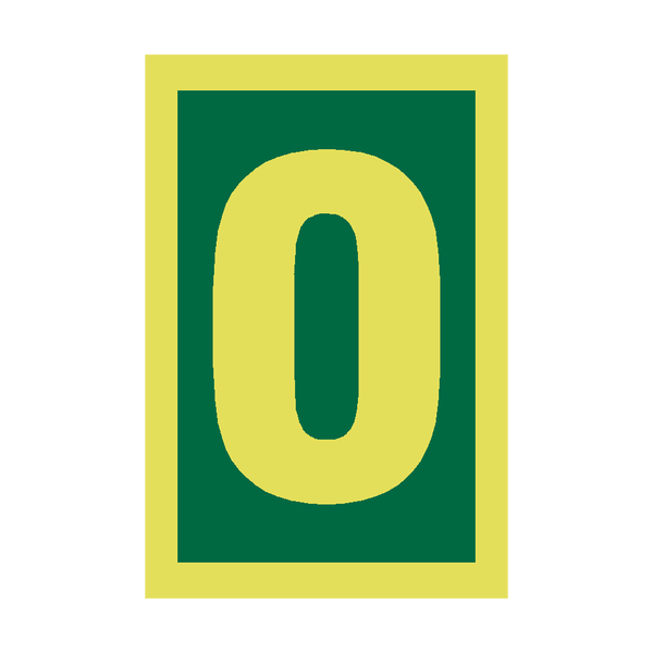 IMO Letter O Sign Photoluminescent - PVC Safety Signs