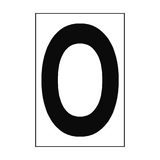Letter O White Sign - PVC Safety Signs