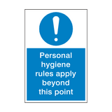 Personal Hygiene Rules Sign - PVC Safety Signs
