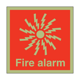 Photoluminescent Fire Alarm Symbol Safety Sign - PVC Safety Signs