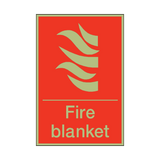 Photoluminescent Fire Blanket Sign - PVC Safety Signs