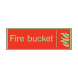 Photoluminescent Fire Bucket Safety Sign - PVC Safety Signs