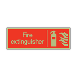 Photoluminescent Fire Extinguisher Safety Sign - PVC Safety Signs