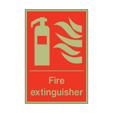 Photoluminescent Fire Extinguisher Sign - PVC Safety Signs