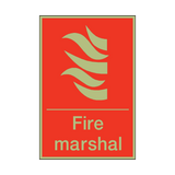 Photoluminescent Fire Marshal Sign - PVC Safety Signs