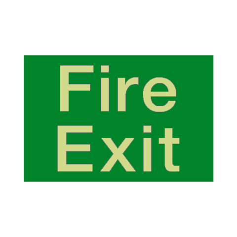Fire Exit Photoluminescent Sign - PVC Safety Signs