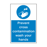 Prevent Cross Contamination Hygiene Sign - PVC Safety Signs