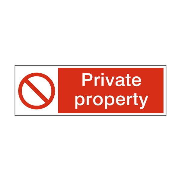 Private Property Safety Sign - PVC Safety Signs