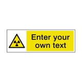 Radioactive Material Custom Sign - PVC Safety Signs