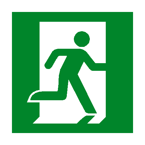 Running Man Right Sign - PVC Safety Signs
