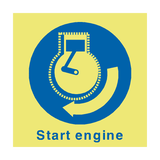 Start Engine Safety Sign - PVC Safety Signs