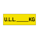 ULL Sign KG Yellow - PVC Safety Signs