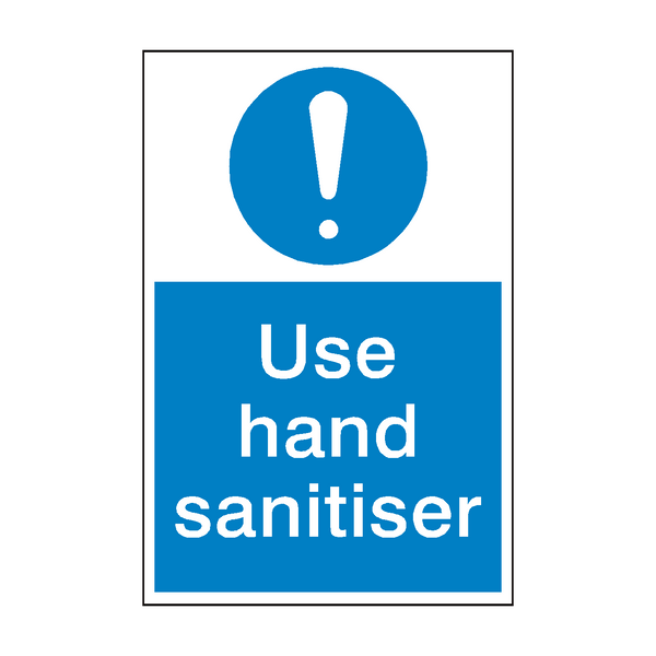 Use Hand Sanitiser Mandatory Sign - PVC Safety Signs