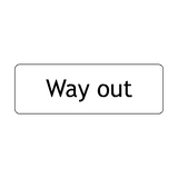 Way Out Door Sign - PVC Safety Signs