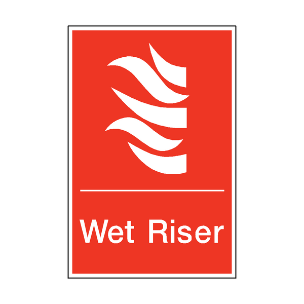 Wet Riser Sign - PVC Safety Signs