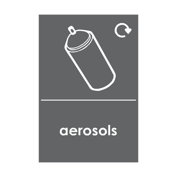 Aerosols Waste Recycling Signs - PVC Safety Signs