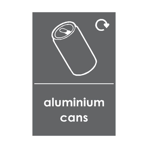 Aluminium Cans Waste Recycling Signs - PVC Safety Signs