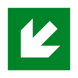 Arrow Down Left Sign - PVC Safety Signs