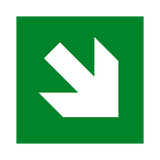 Arrow Down Right Sign - PVC Safety Signs