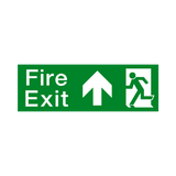 Fire Exit Arrow Up Sign - PVC Safety Signs