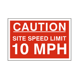 10 Mph Site Speed Limit Sign - PVC Safety Signs