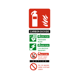Carbon Dioxide Fire Extinguisher Sign - PVC Safety Signs