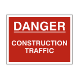 Danger Construction Traffic Sign - PVC Safety Signs