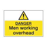Danger Men Working Overhead Sign - PVC Safety Signs