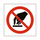 Do Not Touch Symbol Sign - PVC Safety Signs