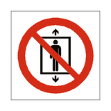Do Not Use This Lift For People Symbol Sign - PVC Safety Signs
