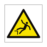 Drop Hazard Symbol Sign - PVC Safety Signs