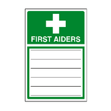 First Aiders Sign - PVC Safety Signs