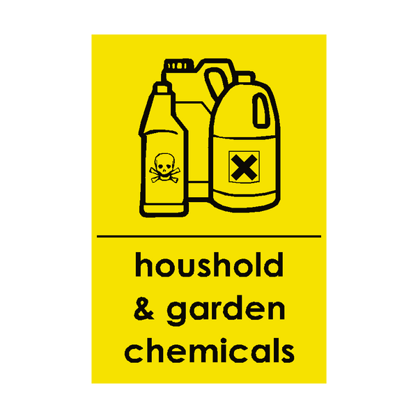 Household and Garden Chemicals Recycling Signs - PVC Safety Signs