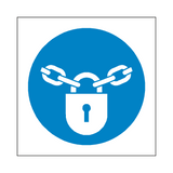 Keep Locked Symbol Sign - PVC Safety Signs