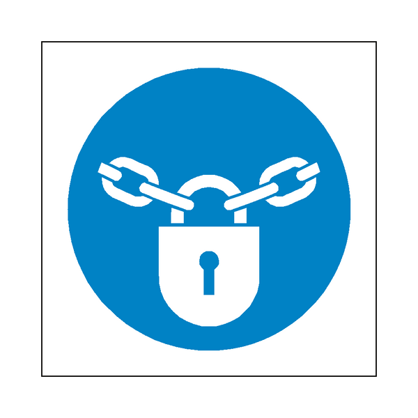 Keep Locked Symbol Sign - PVC Safety Signs