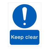 Keep Clear Door Sign - PVC Safety Signs