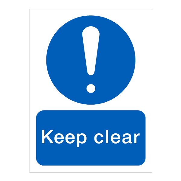 Keep Clear Door Sign - PVC Safety Signs