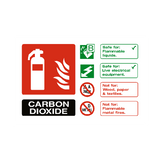 Carbon Dioxide Extinguisher Sign - PVC Safety Signs