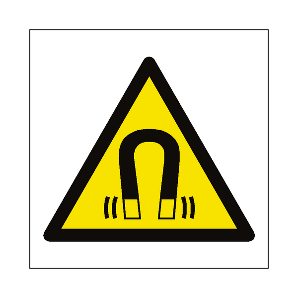 Magnetic Field Hazard Symbol Sign EMF - PVC Safety Signs