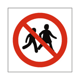 No Children Allowed Symbol Sign - PVC Safety Signs