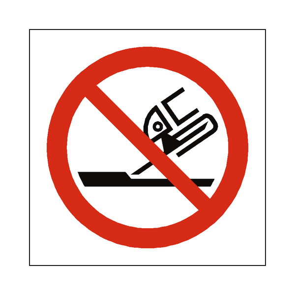 Do Not Use For Face Grinding Symbol Sign - PVC Safety Signs